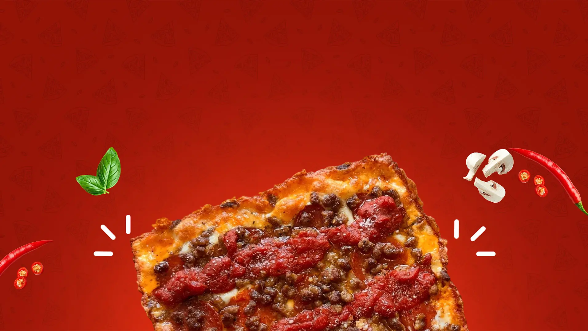 A piece of pizza with sauce and cheese on it.