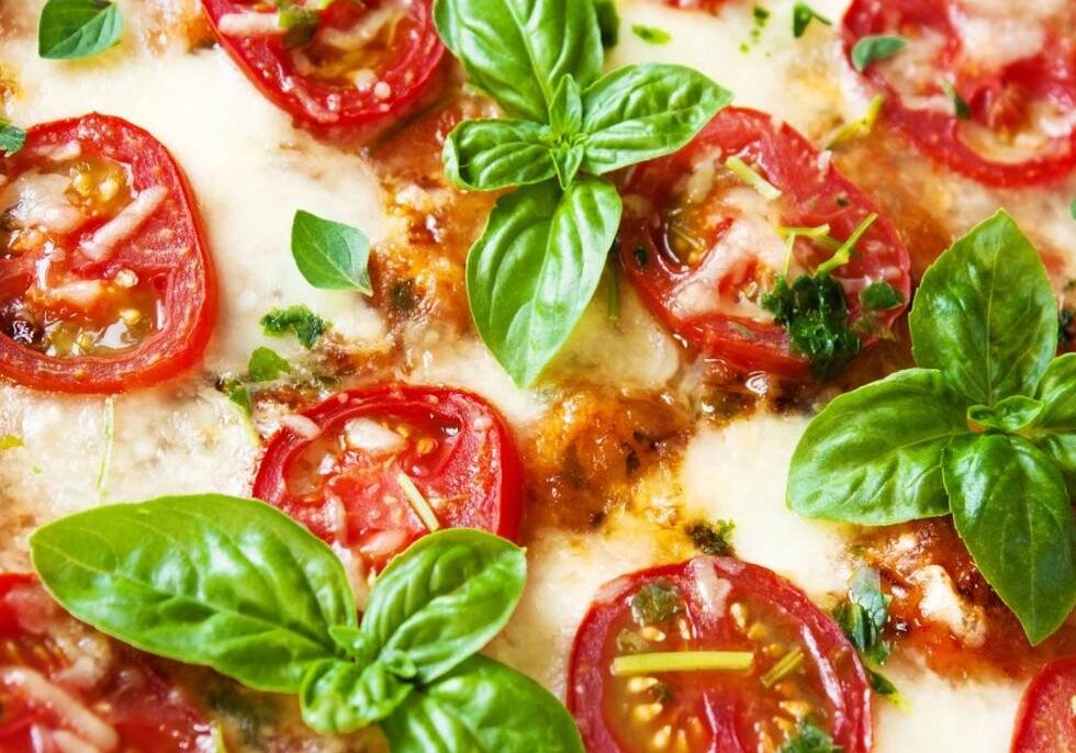New Project A close up of some tomatoes and basil